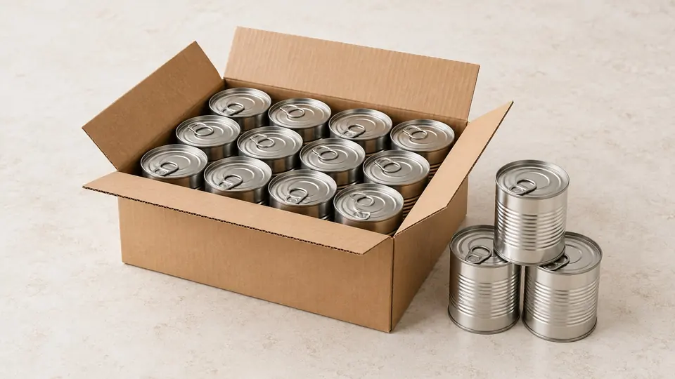 Canned chickpeas, packing