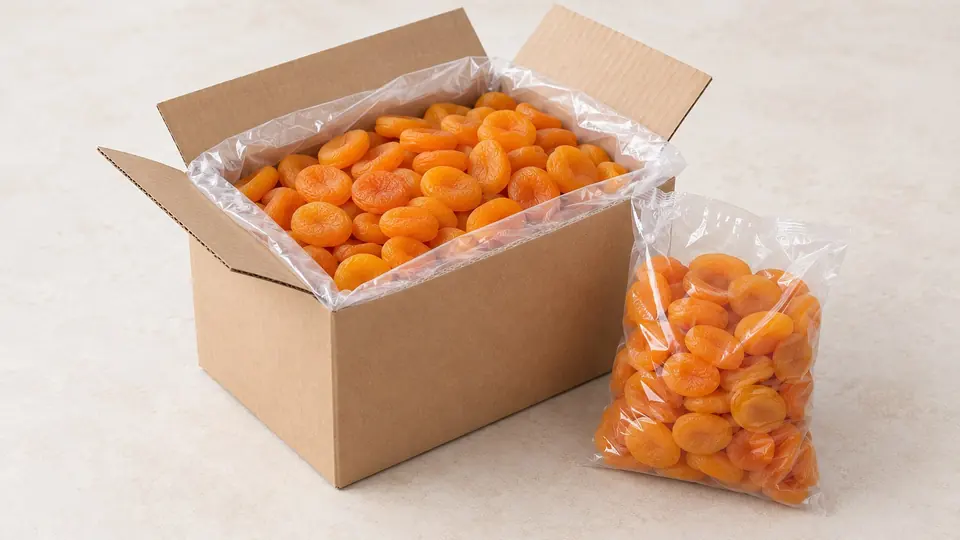Dried Apricots, packing