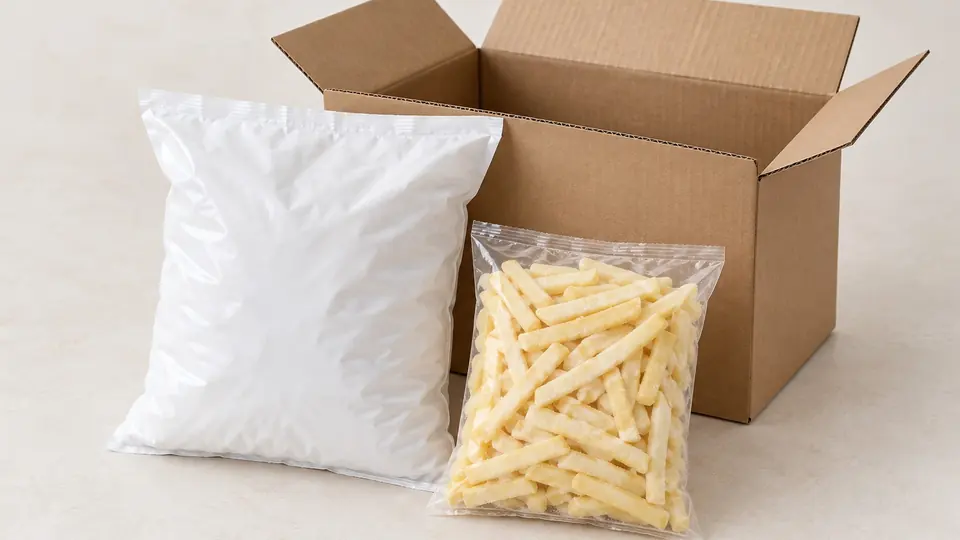 French fries, packing