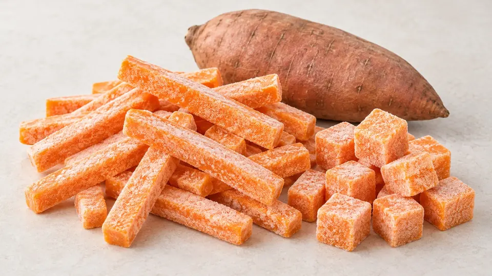 Frozen sweet potatoes