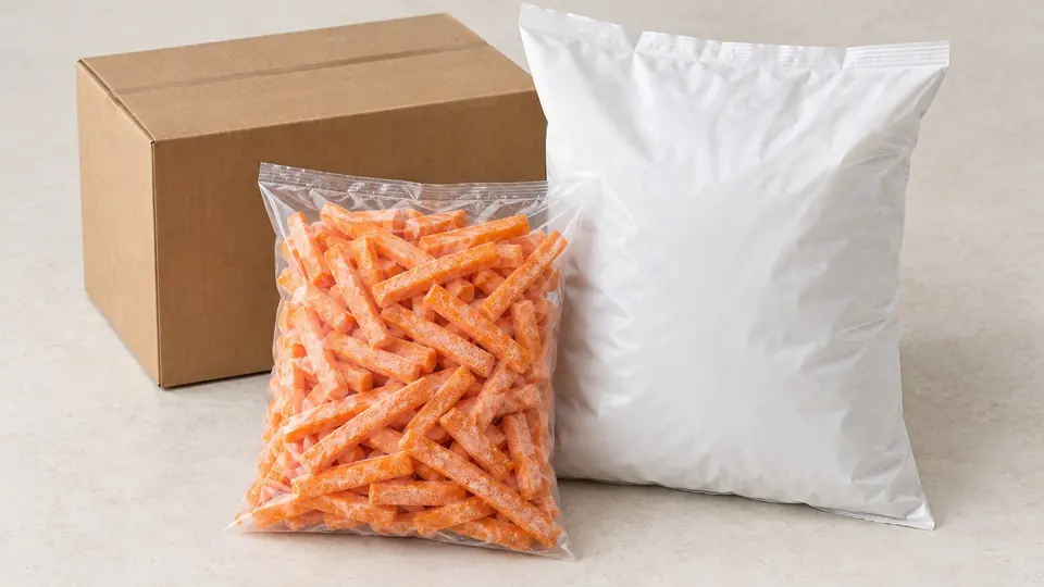 Frozen sweet potatoes, packing