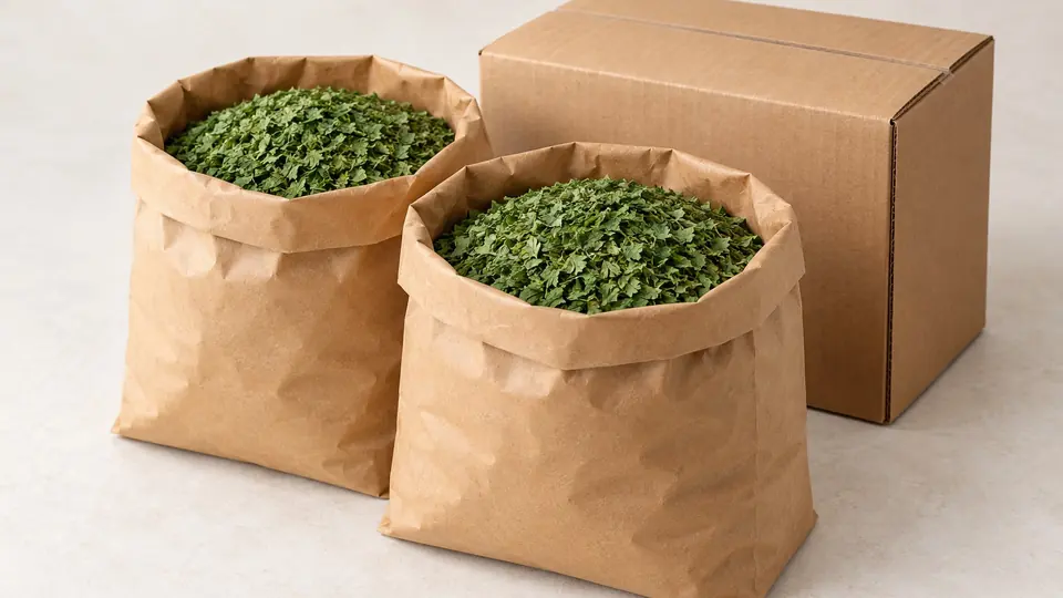 Parsley, packing