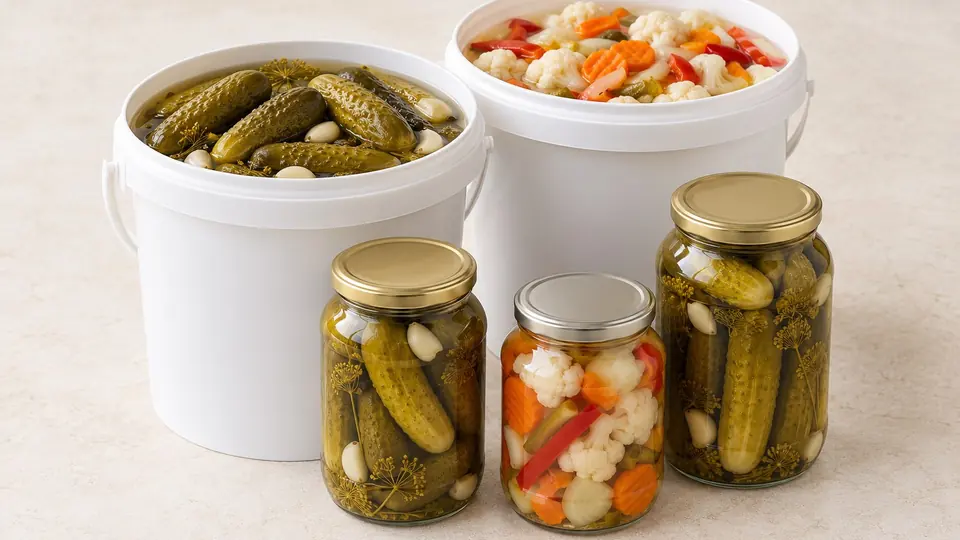 Pickles, packing